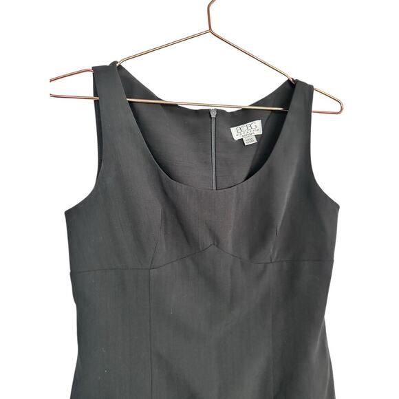 Vintage BCBGMAXAZRIA Women's Black Sleeveless Sheath Mini Dress Size 4 Y2K - Picture 3 of 14